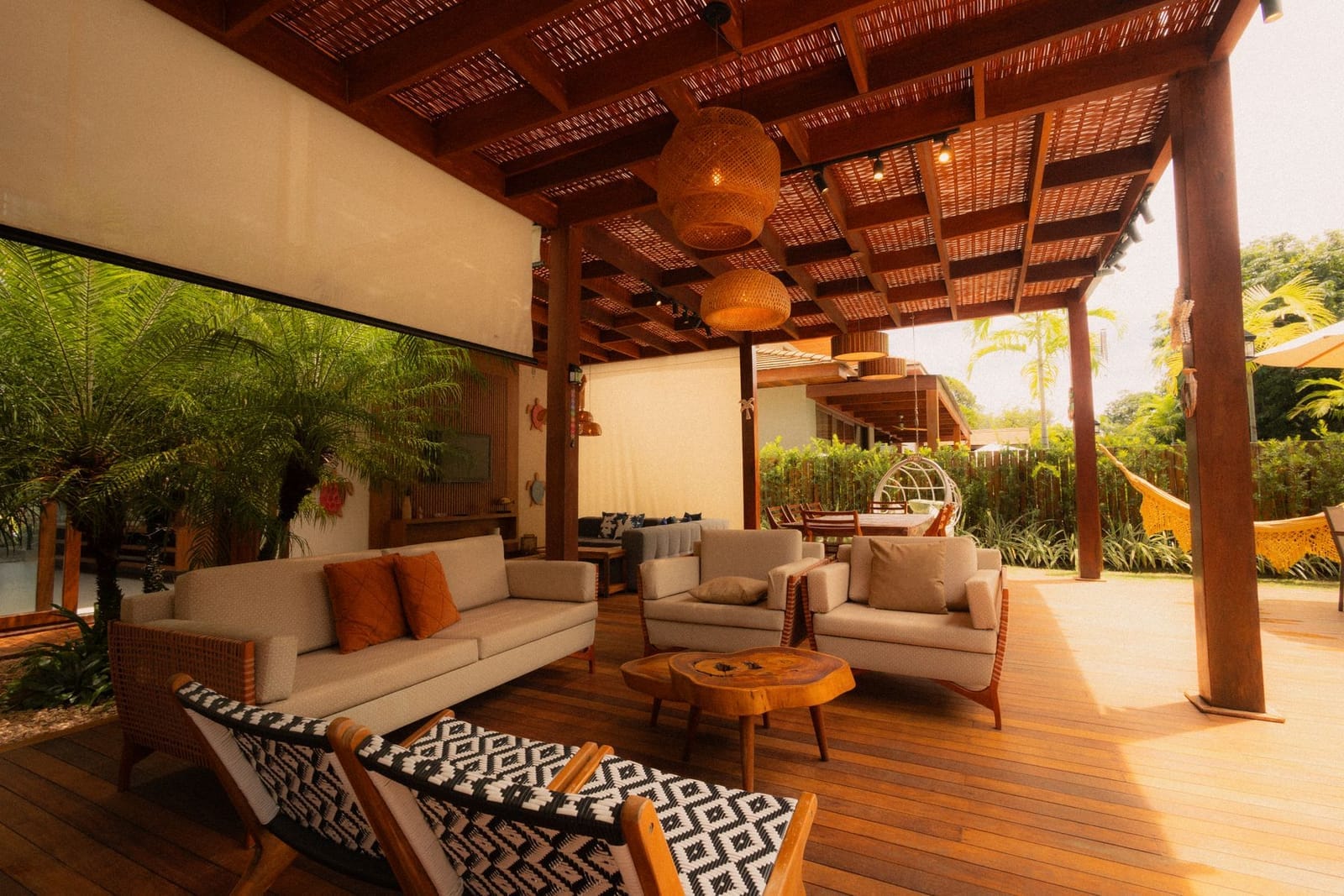 Finished outdoor room